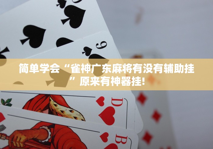 简单学会“雀神广东麻将有没有辅助挂”原来有神器挂!