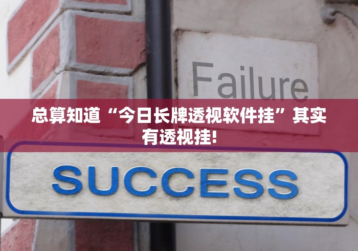 总算知道“今日长牌透视软件挂”其实有透视挂!