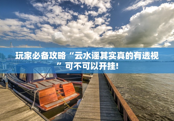 玩家必备攻略“云水谣其实真的有透视”可不可以开挂!