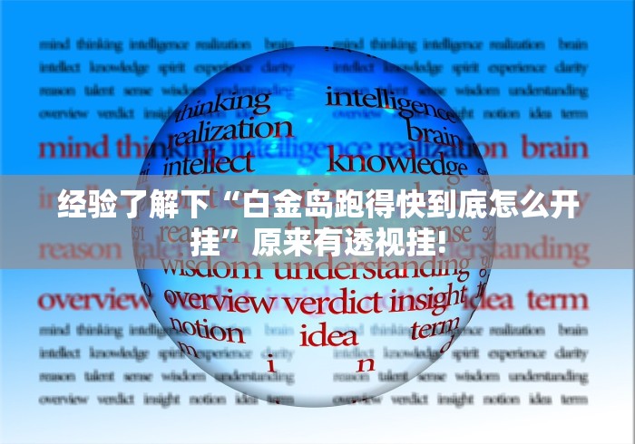 经验了解下“白金岛跑得快到底怎么开挂”原来有透视挂!