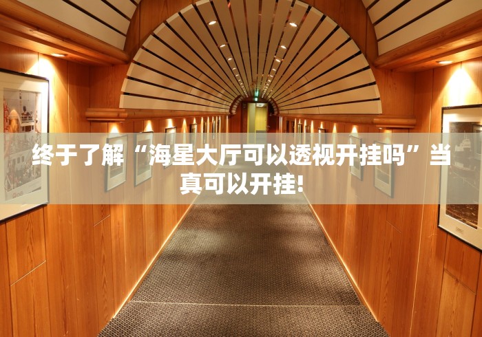 终于了解“海星大厅可以透视开挂吗”当真可以开挂!