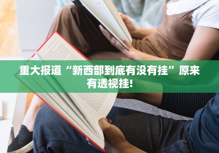 重大报道“新西部到底有没有挂”原来有透视挂!